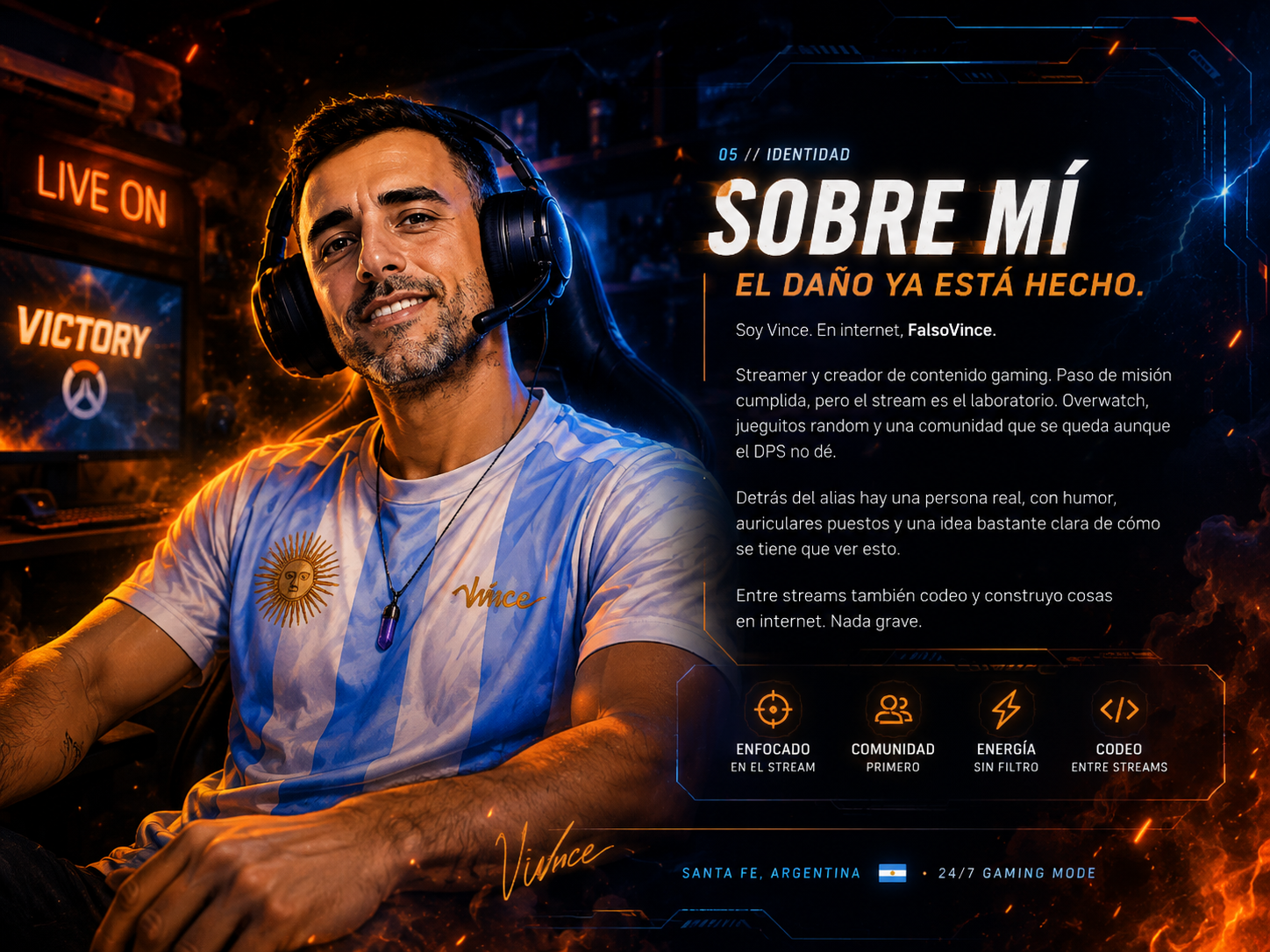 Sobre FalsoVince, streamer y creador de contenido